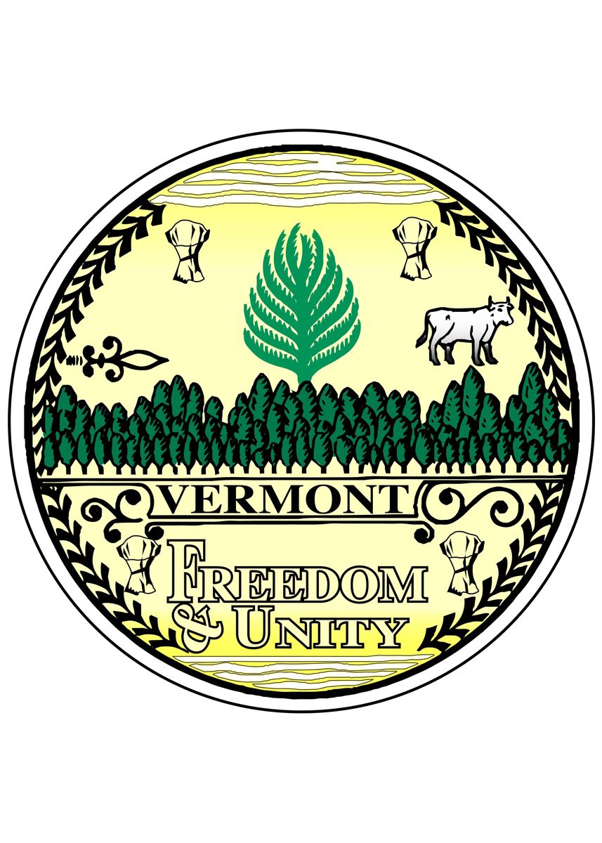 'Vermont State Seal' Poster, picture, metal print, paint by HomeStead ...