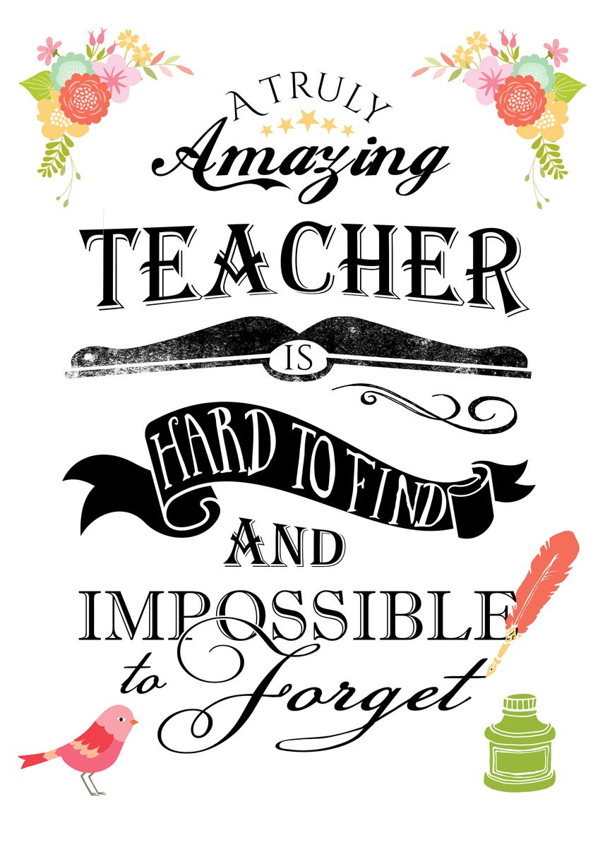 'female teacher gift' Poster, picture, metal print, paint by ...