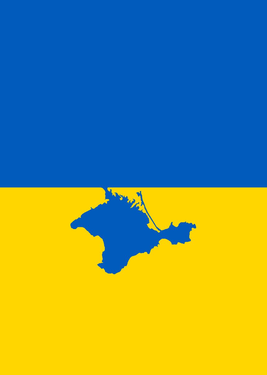 'Ukraine flag with Crimea' Poster by Iurii Vlasenko | Displate