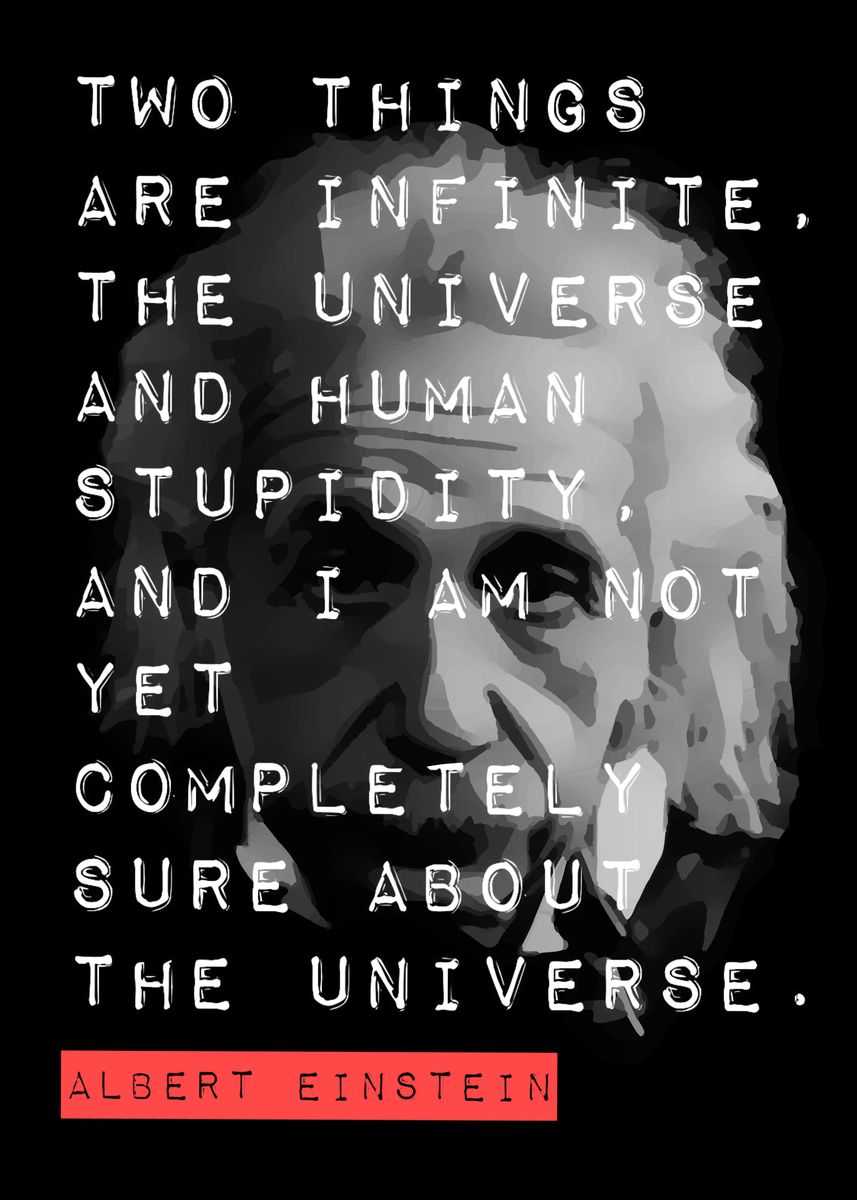 'Albert Einstein Quote' Poster, picture, metal print, paint by Sam Kal ...