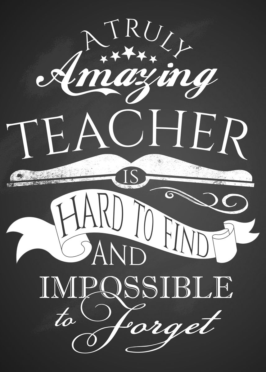 'Amazing teacher art' Poster, picture, metal print, paint by ...