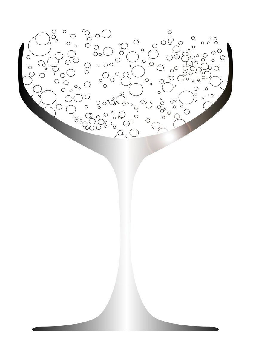 Bubbly Filled Glass Poster By Homestead Digital Displate 