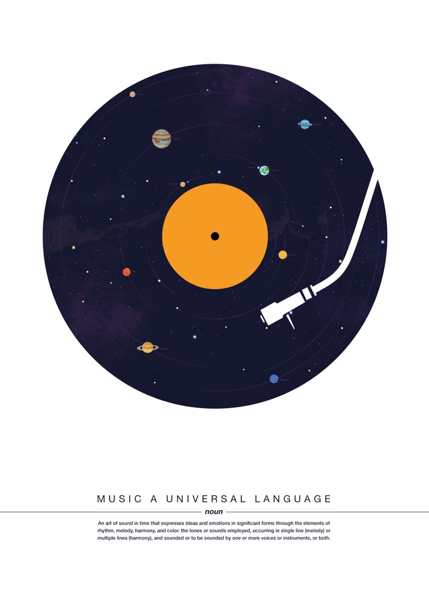 'Music A Universal Language' Poster, picture, metal print, paint by ...