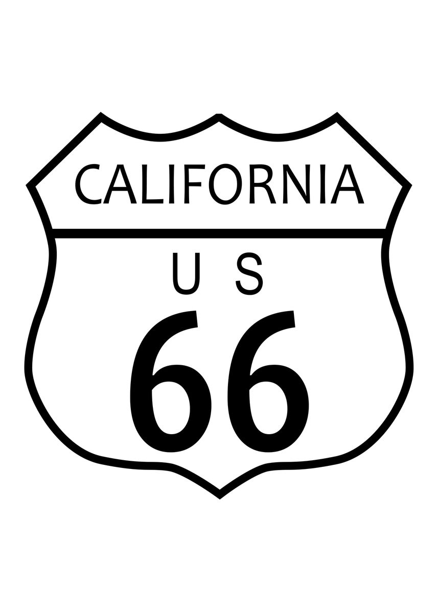 'Route 66 California' Poster by HomeStead Digital | Displate