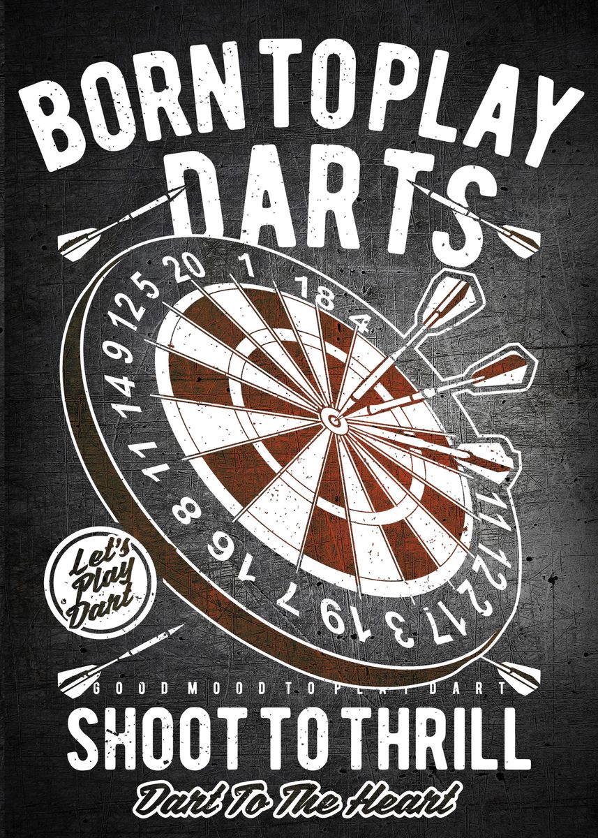 Born to Play Darts' Poster by М Dam | Displate