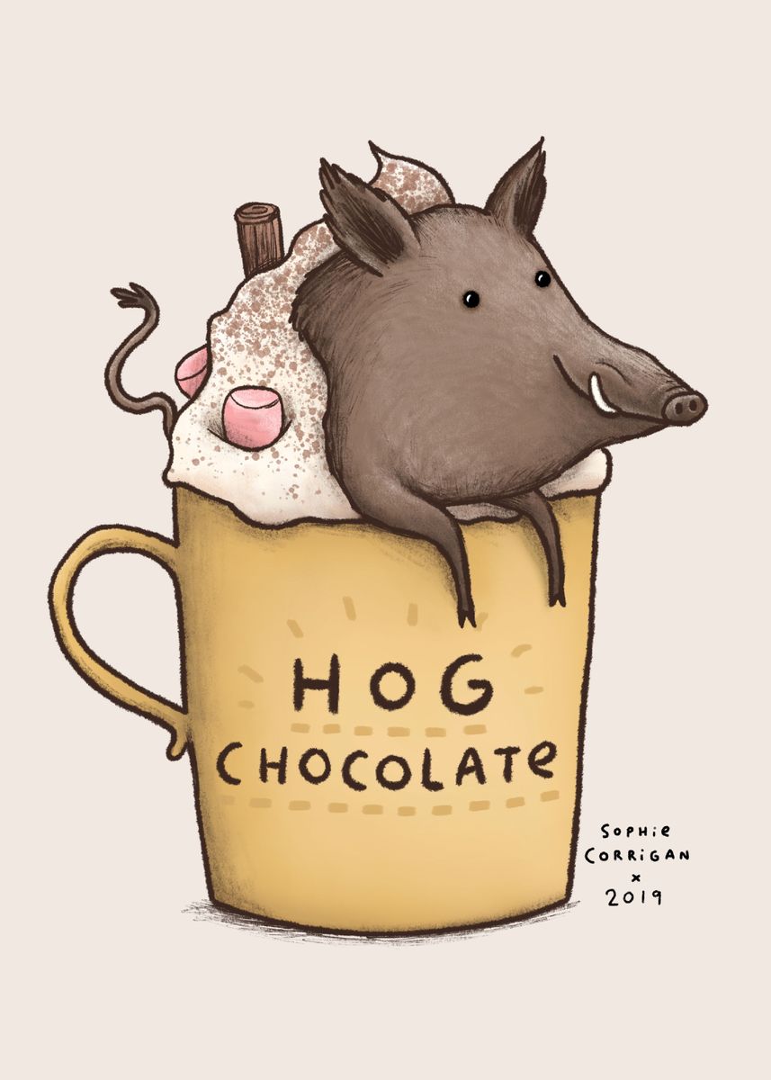 'Hog Chocolate' Poster by Sophie Corrigan | Displate