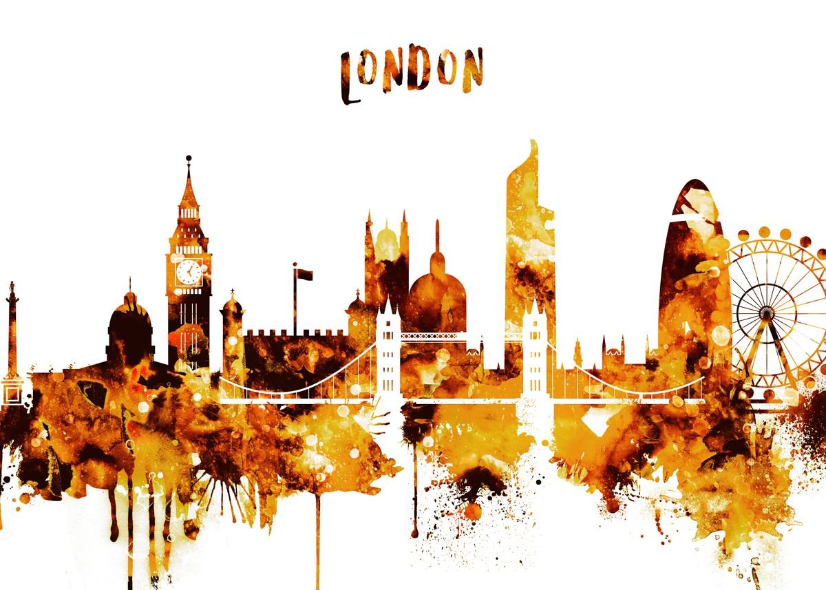 'London England Skyline' Poster by Dim | Displate