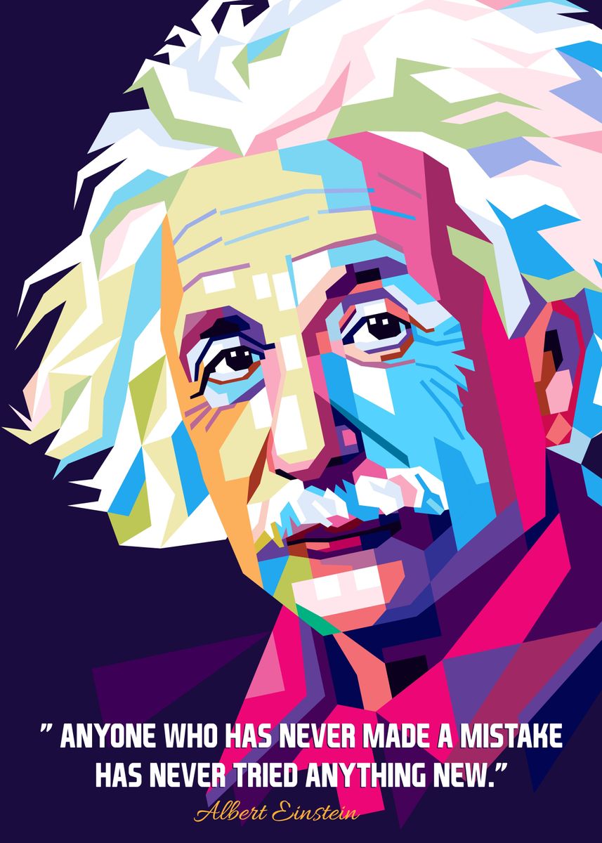 'Albert Einstein ' Poster, picture, metal print, paint by Cholik Hamka ...