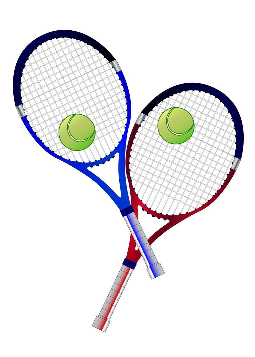 'Doubles Tennis Racket ' Poster, picture, metal print, paint by ...