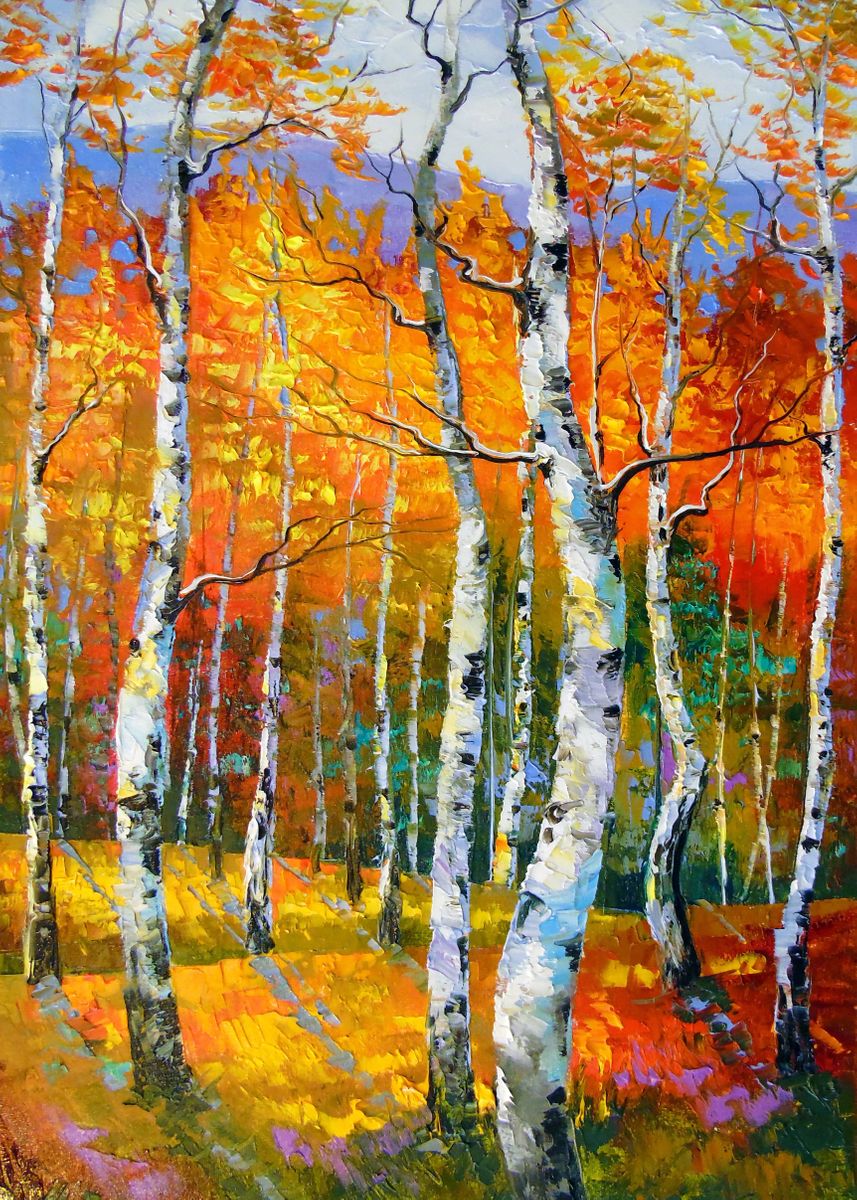 'Birches in the sun' Poster by Ольга Дарчук | Displate