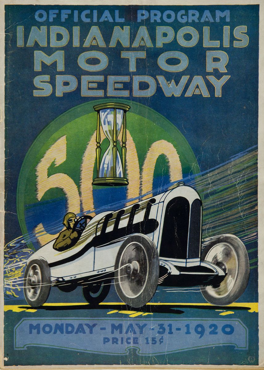 Indianapolis Motor Speedway 1920 Poster Picture Metal Print Paint