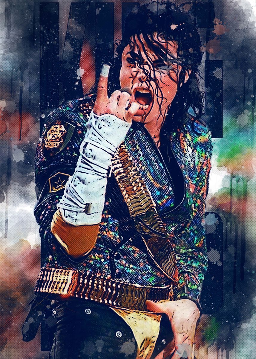 Michael Jackson Poster Picture Metal Print Paint By The Genocider
