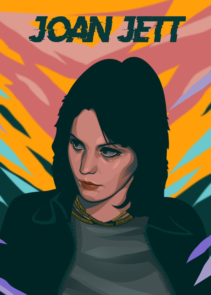 'JOAN JETT 70s' Poster, picture, metal print, paint by Renz Hendrix ...