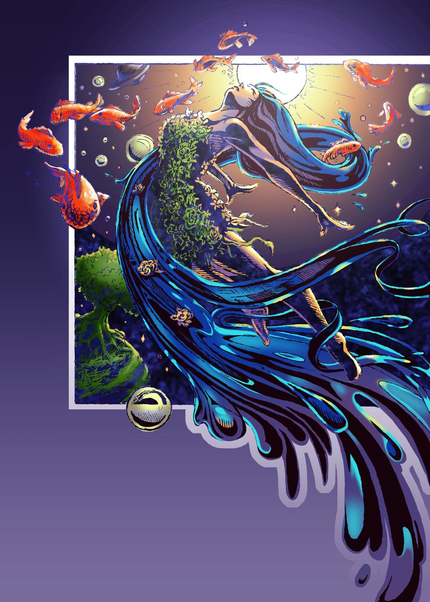 'Stretch of the Imagination' Poster, picture, metal print, paint by ...
