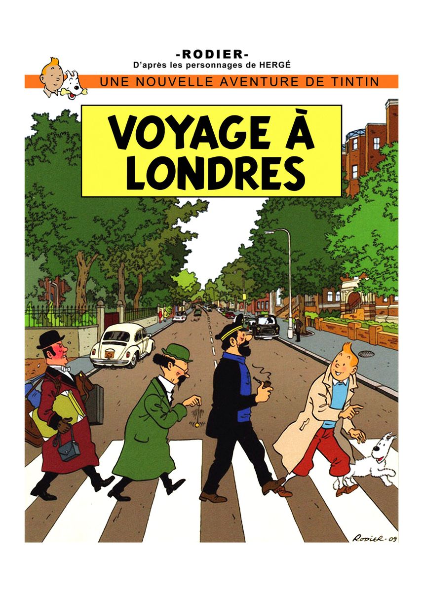 'Tintin Voyage A Londres' Poster, picture, metal print, paint by dhana ...