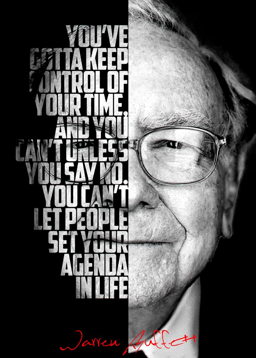 'Warren Buffett' Poster, picture, metal print, paint by BnWDesigner ...