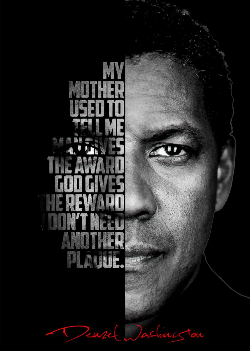 'Denzel Washington' Poster, picture, metal print, paint by BnWDesigner ...