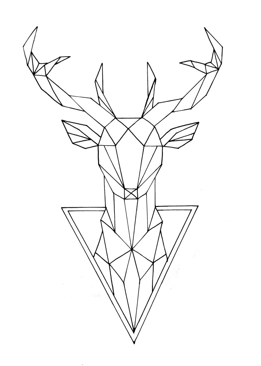 'deer head' Poster by JMdrawings  | Displate
