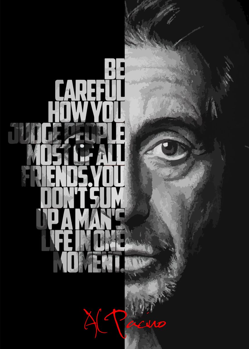 'Al Pacino' Poster, picture, metal print, paint by BnWDesigner | Displate