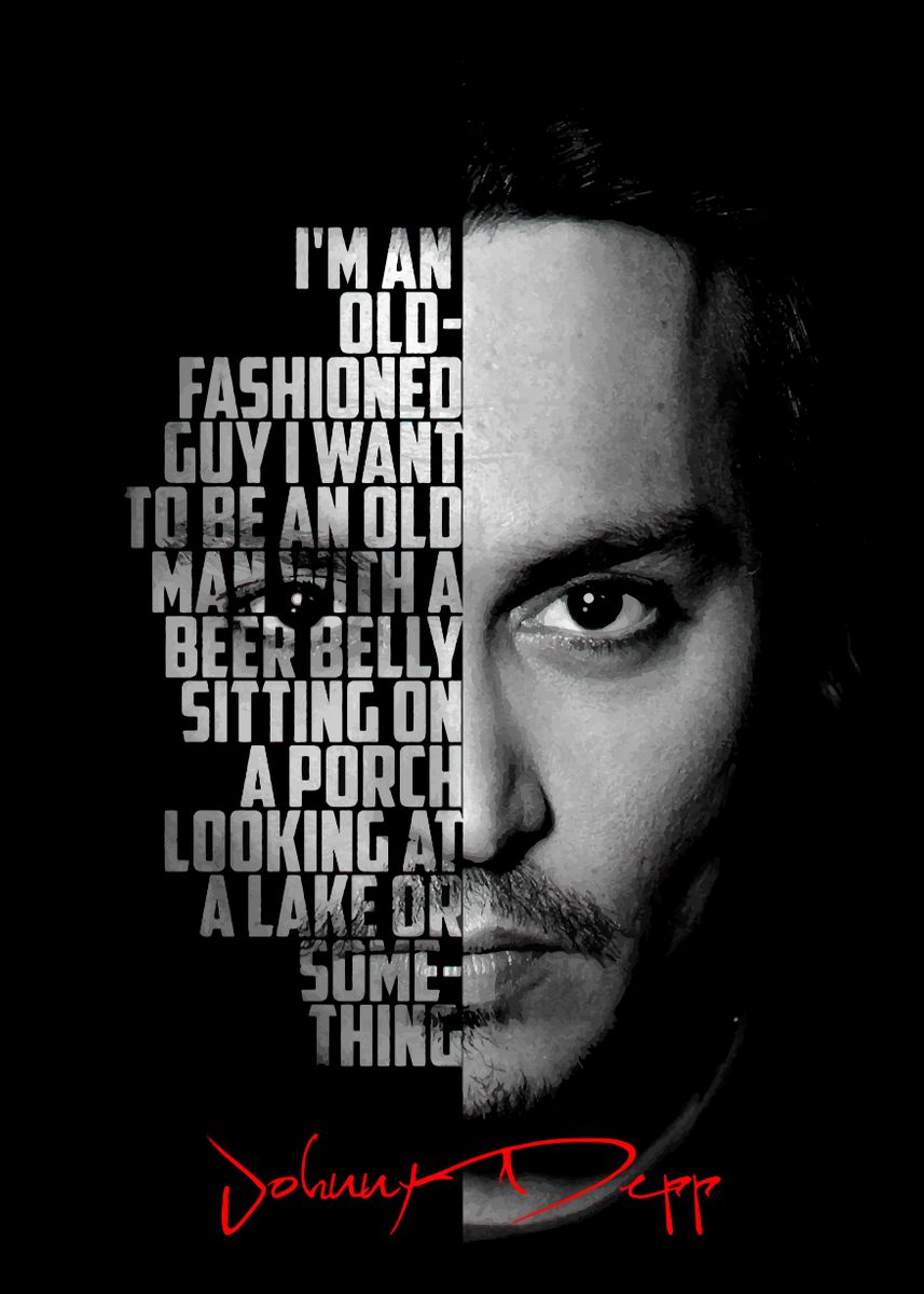 'Johnny Depp' Poster, picture, metal print, paint by BnWDesigner Displate