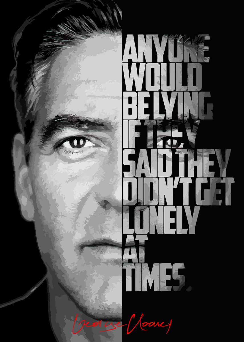 'george Clooney' Poster, Picture, Metal Print, Paint By Bnwdesigner 