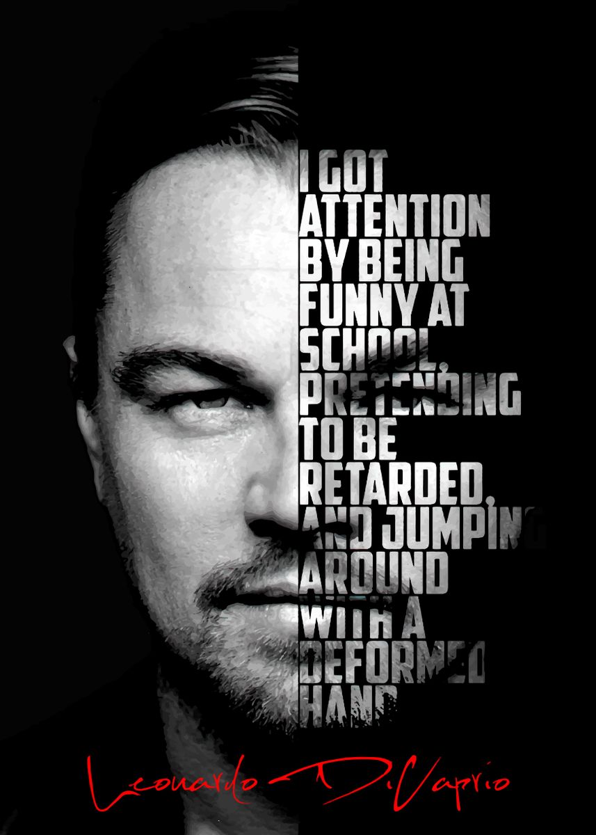 'Leonardo DiCaprio' Poster by BnWDesigner | Displate