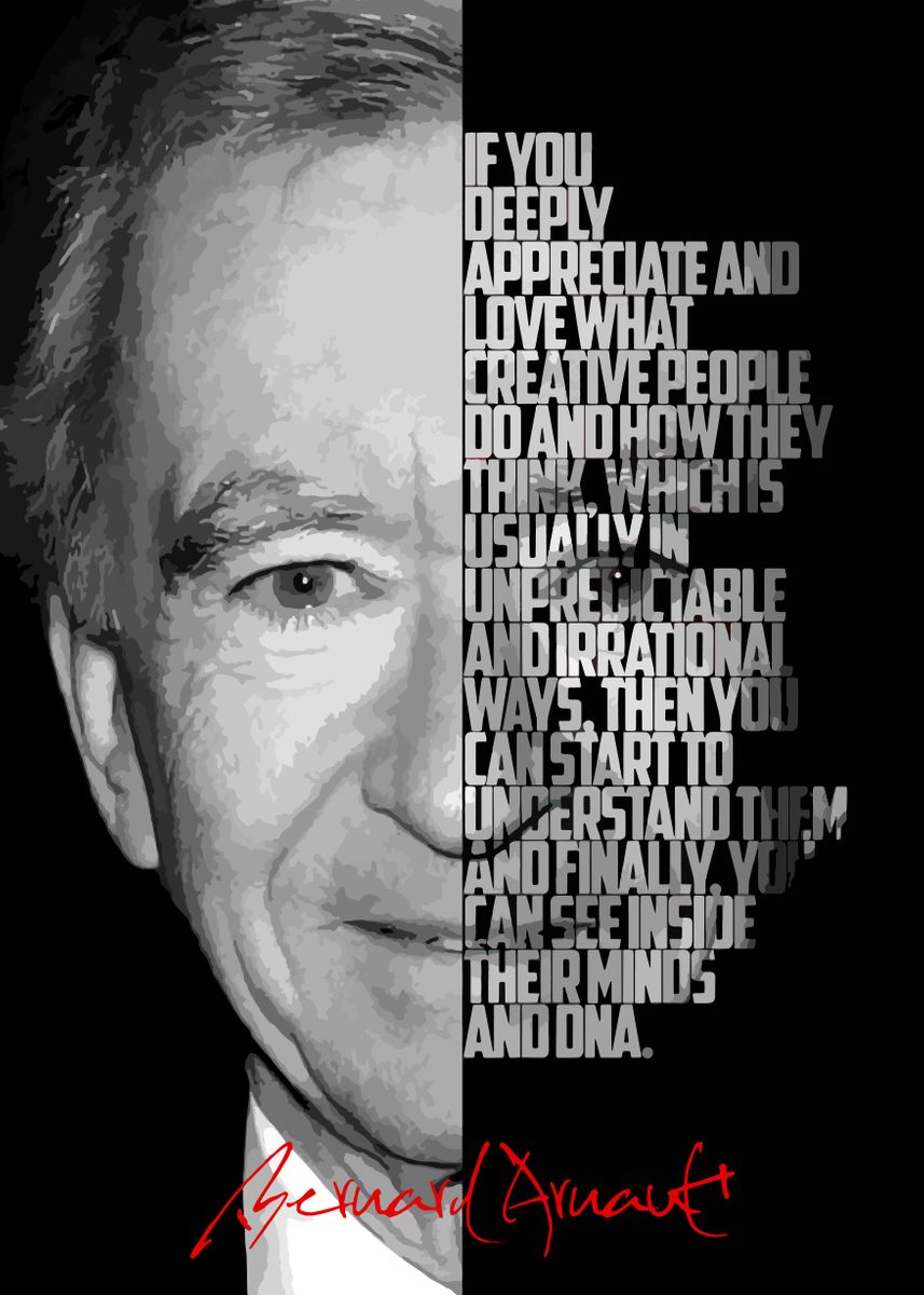 'Bernard Arnault' Poster, picture, metal print, paint by BnWDesigner ...