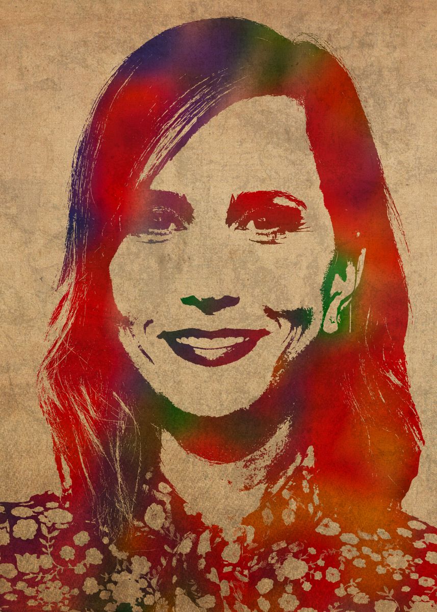 'Kristin Wiig Watercolor' Poster, picture, metal print, paint by Design Turnpike | Displate