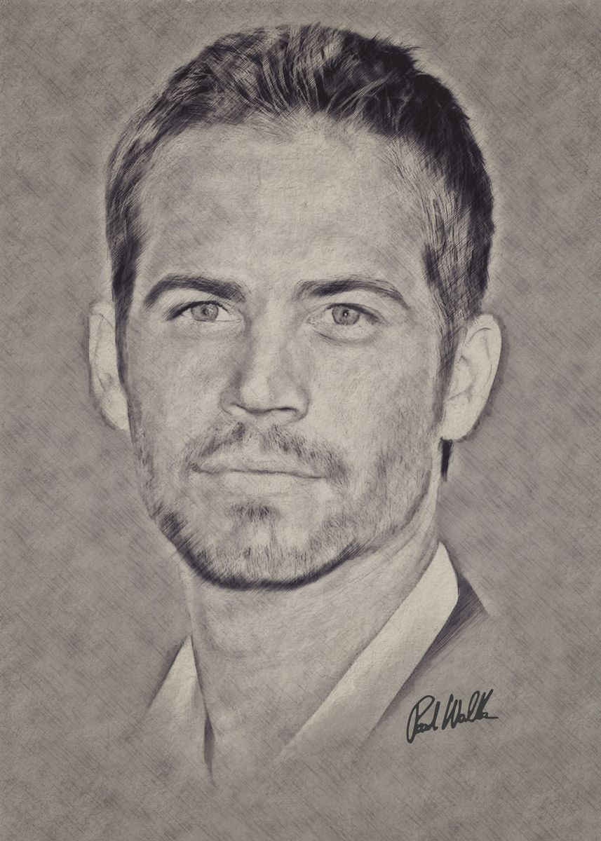 'Paul Walker' Poster, picture, metal print, paint by John Smith | Displate