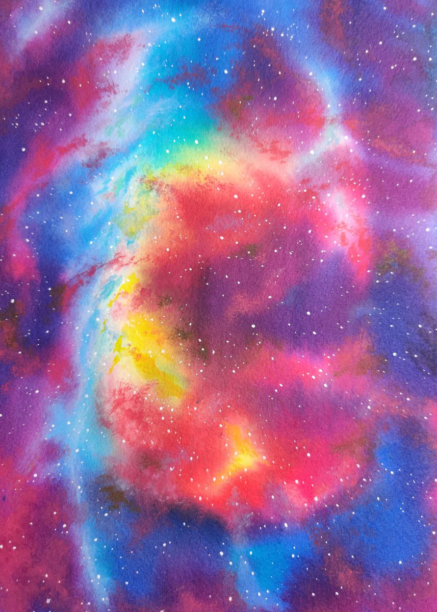 'Rainbow nebula' Poster by Sofia Larsson | Displate