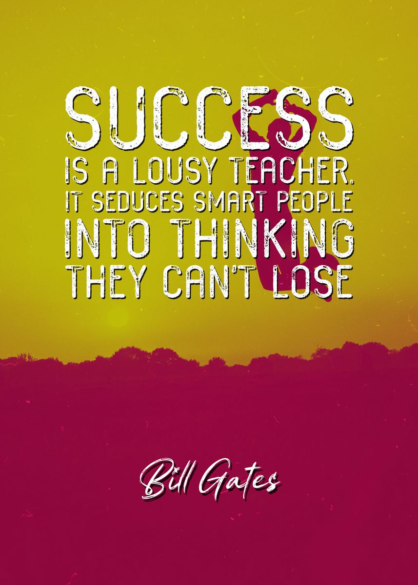'Bill Gates Success Quote' Poster by Quoteey  | Displate