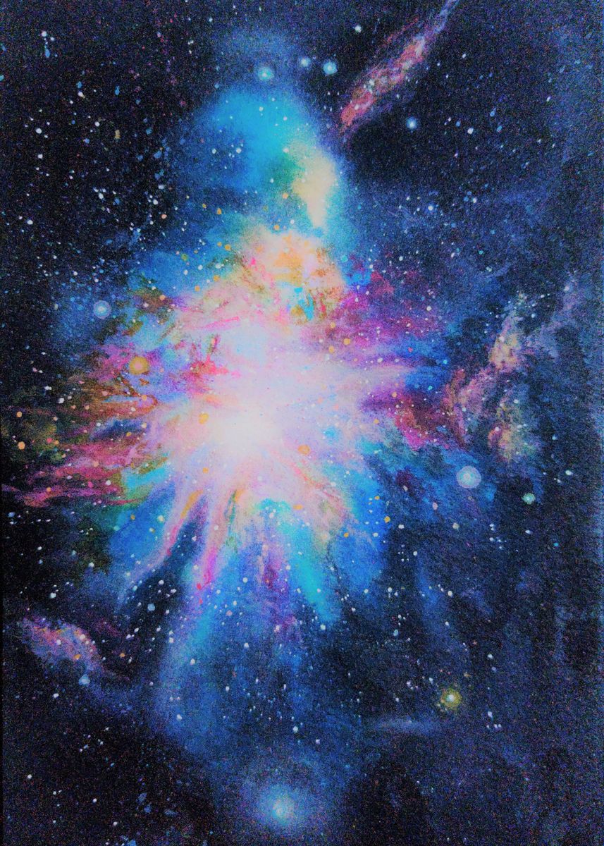 'Colourful galaxy' Poster by Sofia Larsson | Displate
