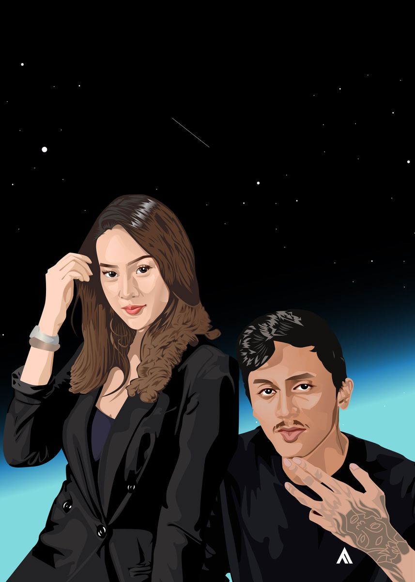 'Anya Geraldine and Bimo PD' Poster, picture, metal print, paint by ...