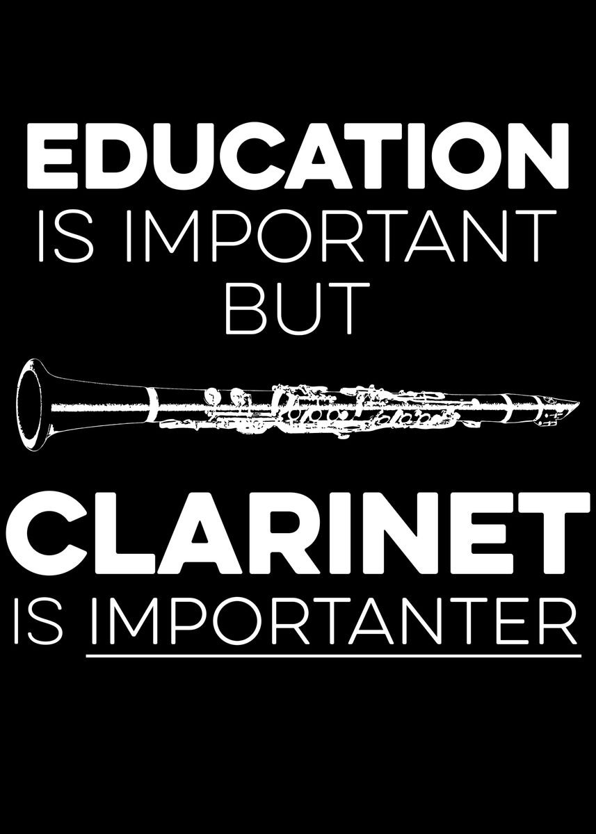 'Clarinet' Poster, picture, metal print, paint by Teecher Martin | Displate