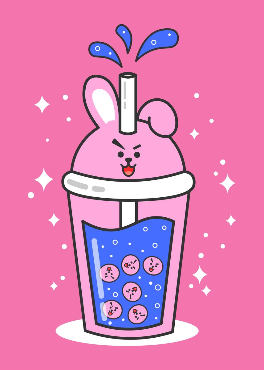 Bt21 Cooky Bubble Tea Poster By Pandalyssa Displate