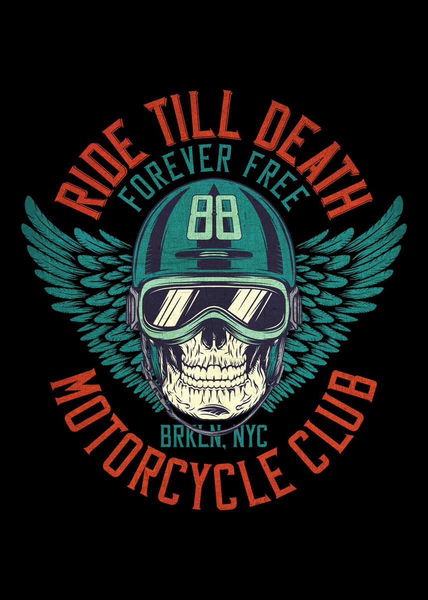 'Ride Till Death' Poster, picture, metal print, paint by Gab Fernando ...