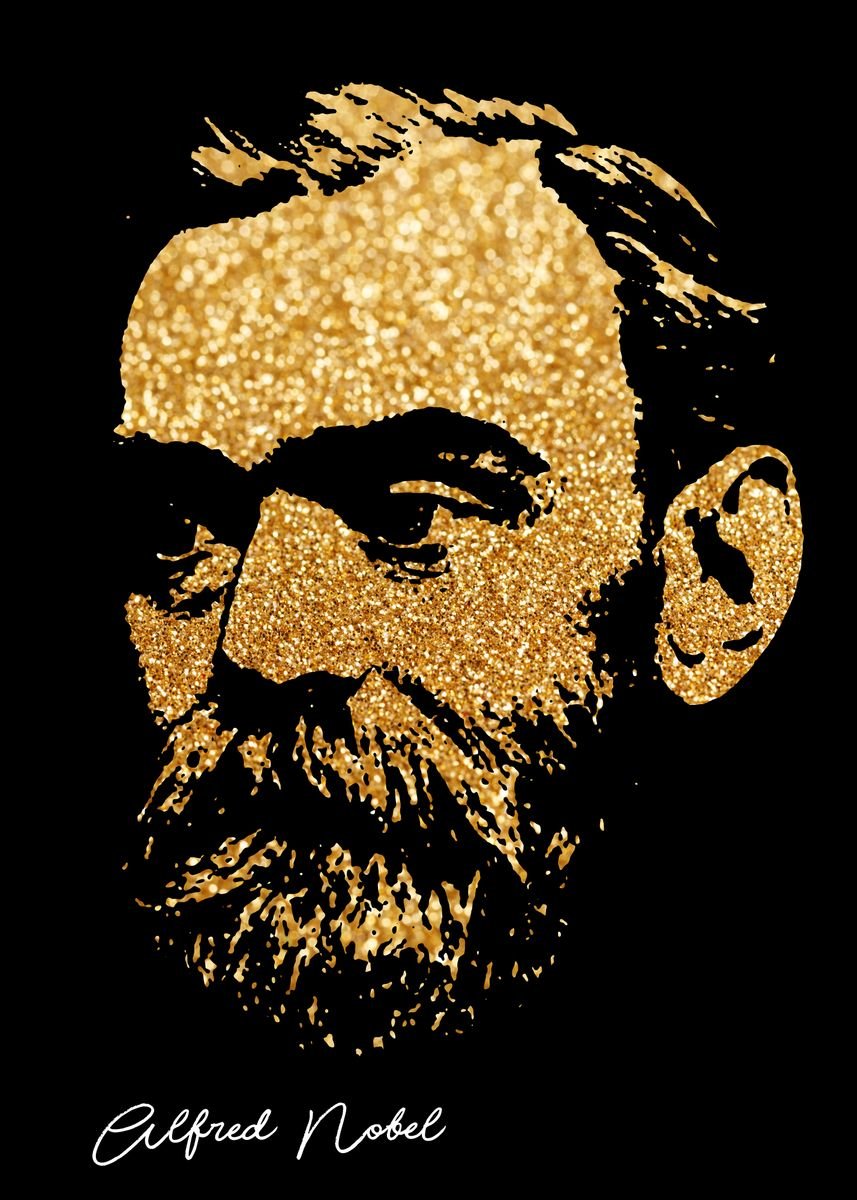 'Alfred Nobel portrait' Poster, picture, metal print, paint by Kitty ...