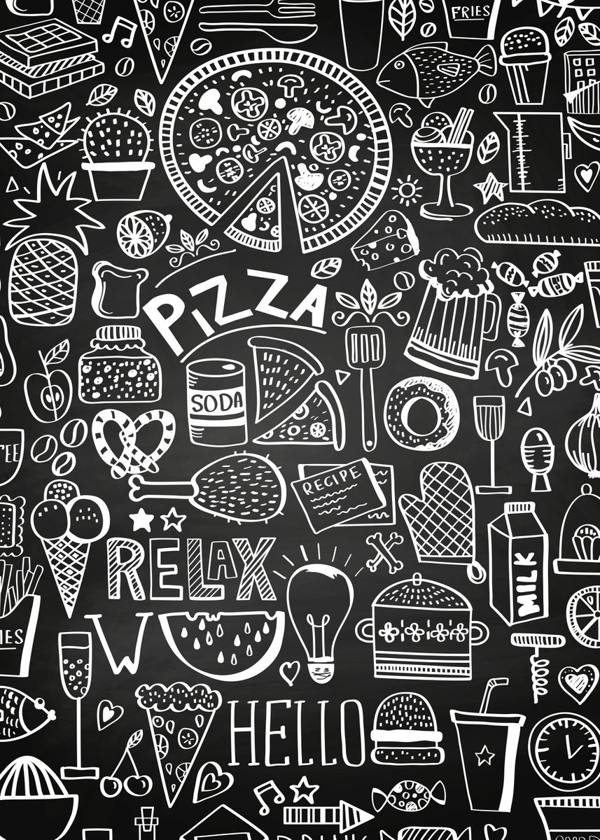 'Kitchen tavern lettering ' Poster, picture, metal print, paint by Moon ...