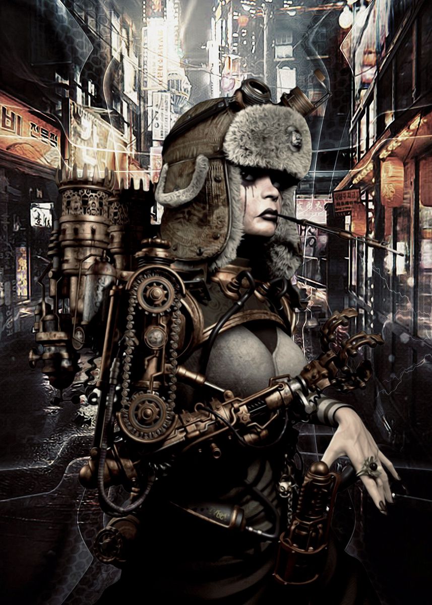 'Steampunk girl' Poster, picture, metal print, paint by Freak Creator ...