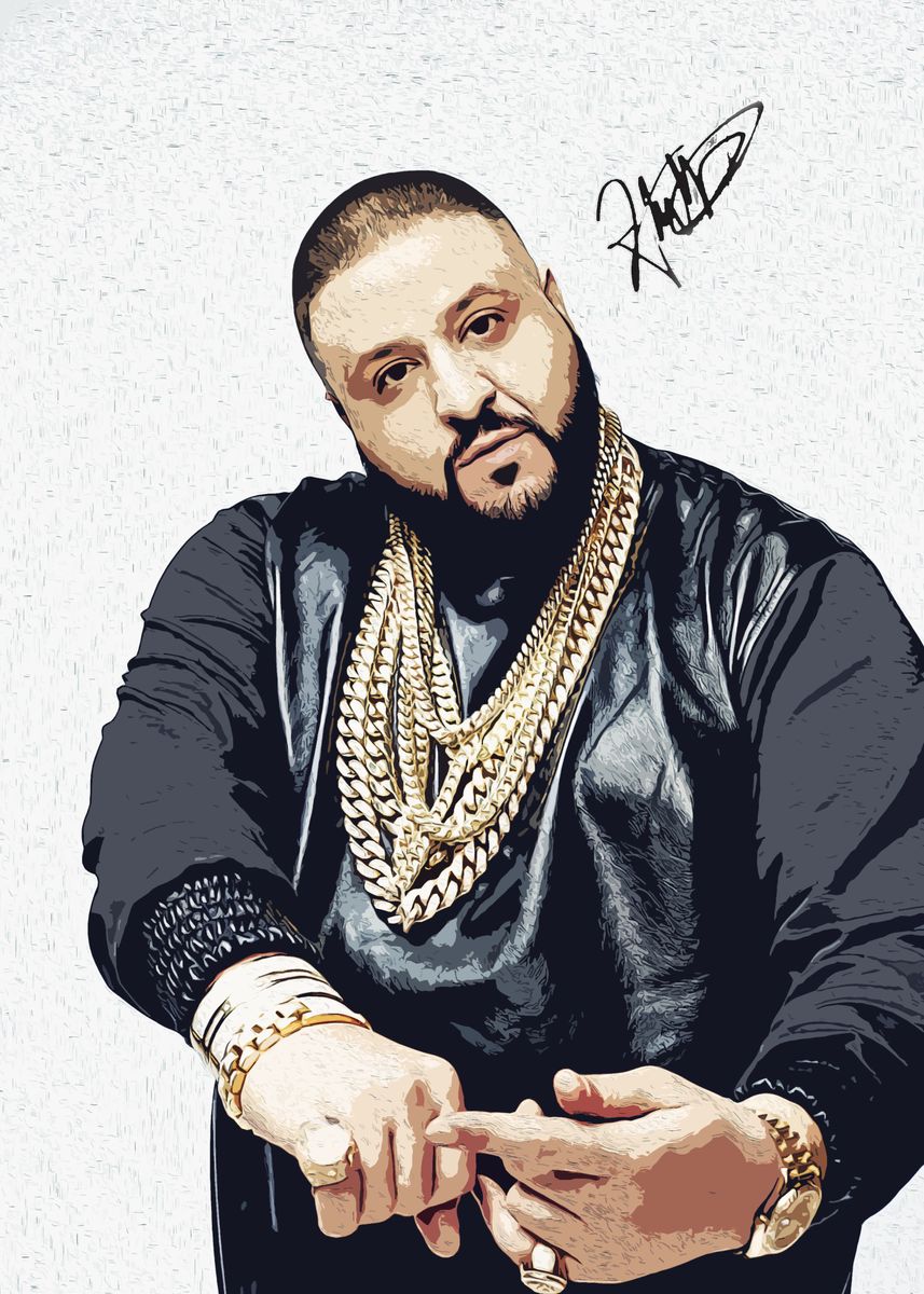 'DJ Khaled' Poster, picture, metal print, paint by Dillon Holden | Displate