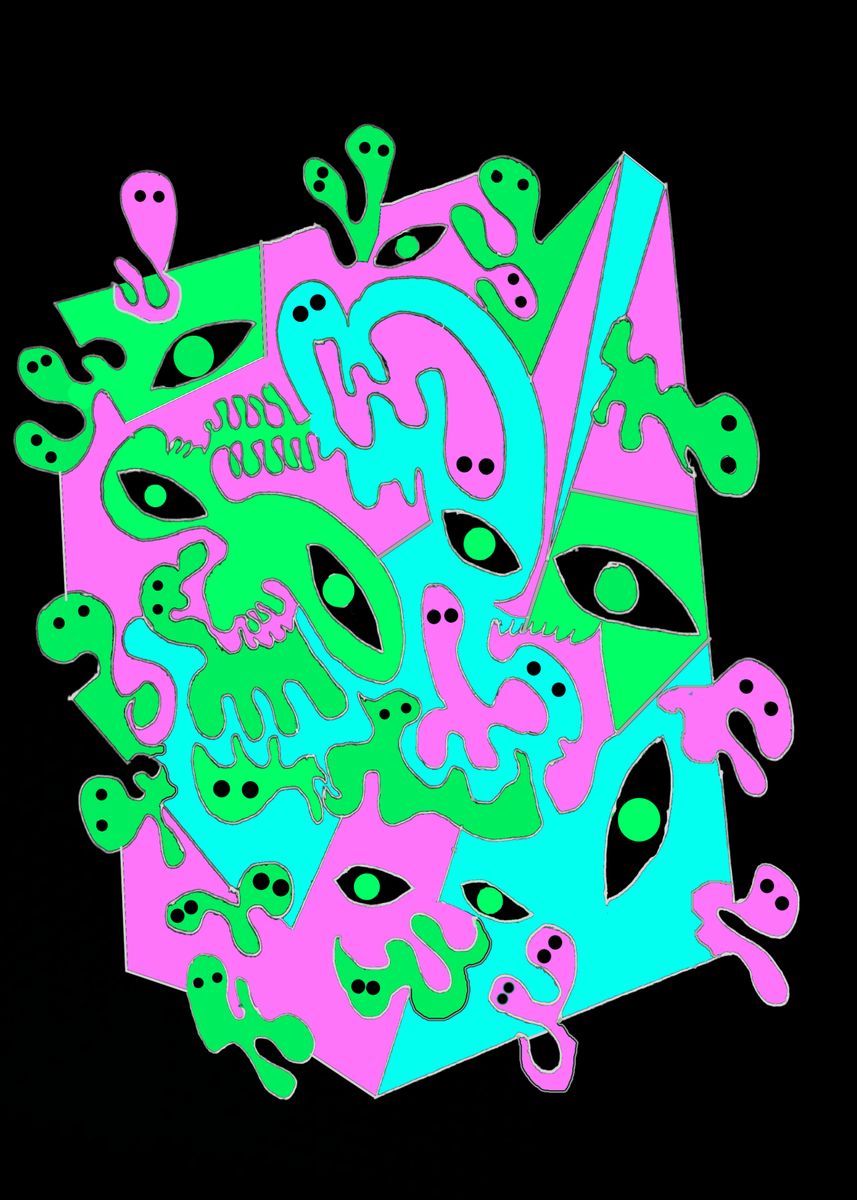 'Turquoise Ghost Tree' Poster, picture, metal print, paint by fateh ...