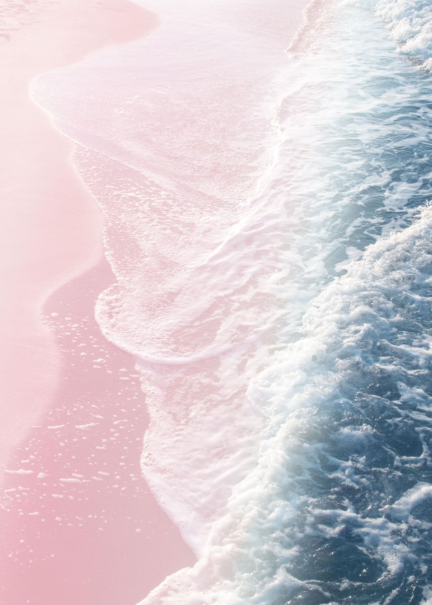 'Pink Blue Ocean Dream 1' Poster, picture, metal print, paint by Anita ...