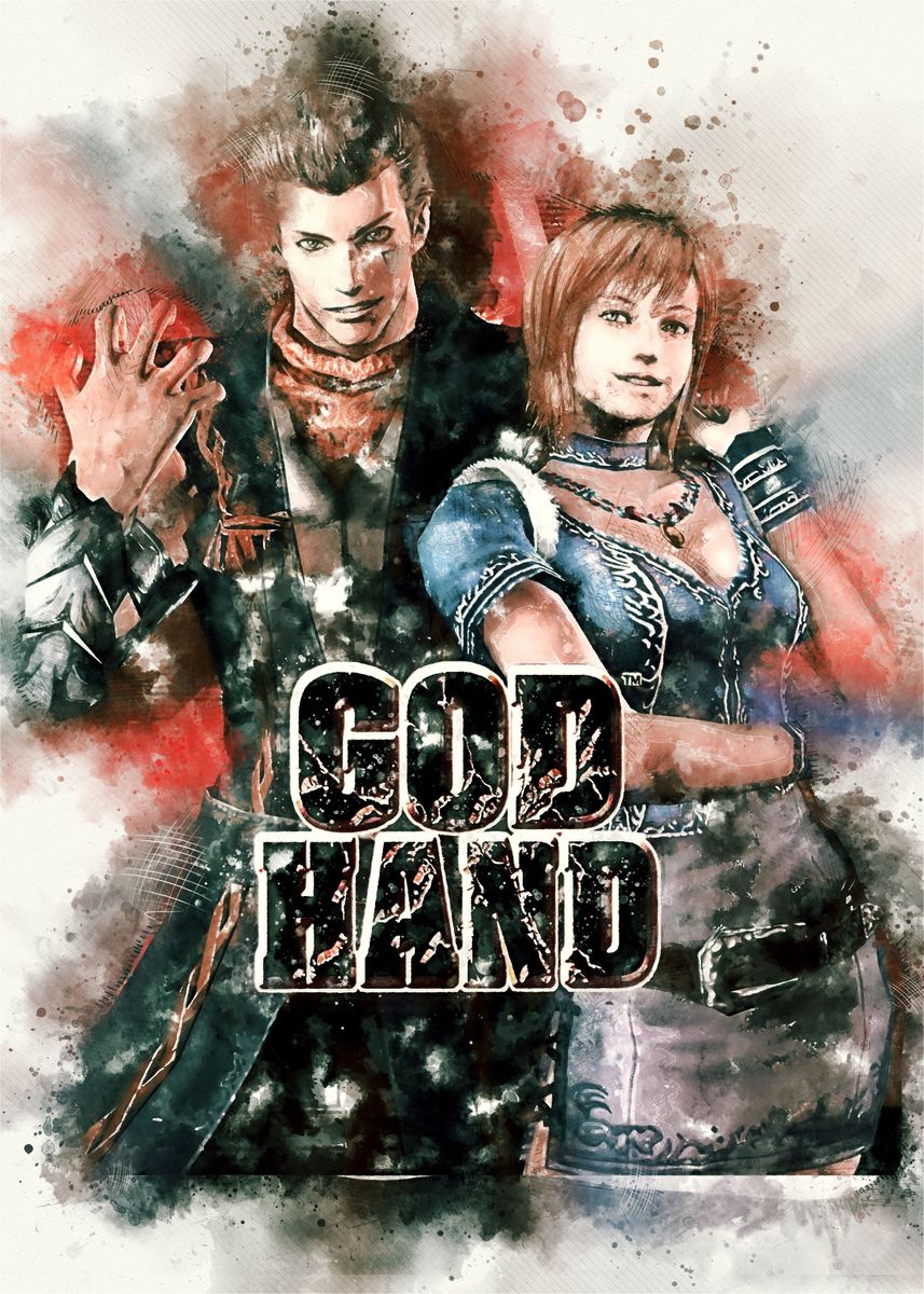 'GOD HAND' Poster by magi portune | Displate