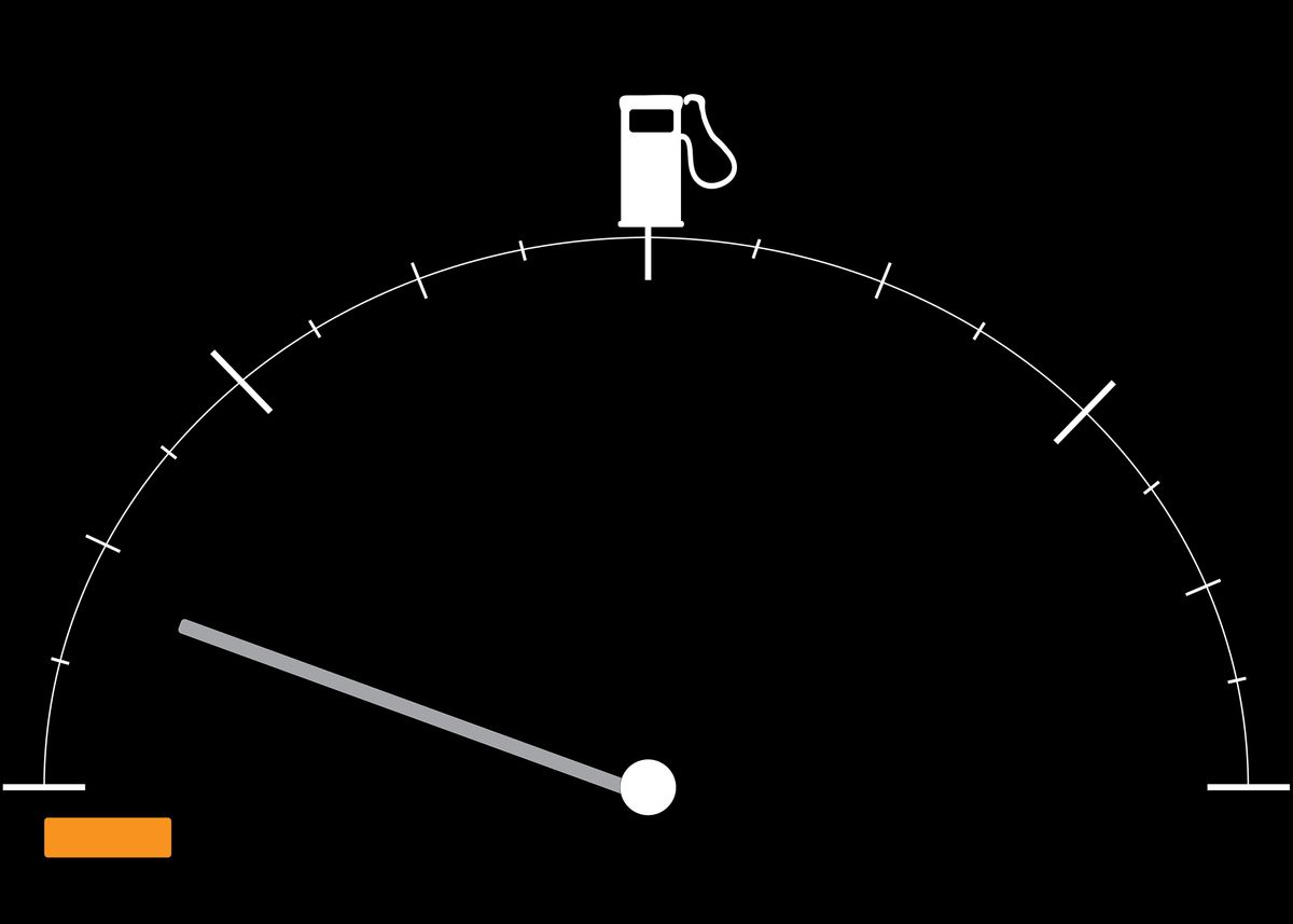 'Low fuel' Poster by Karen Foley Displate