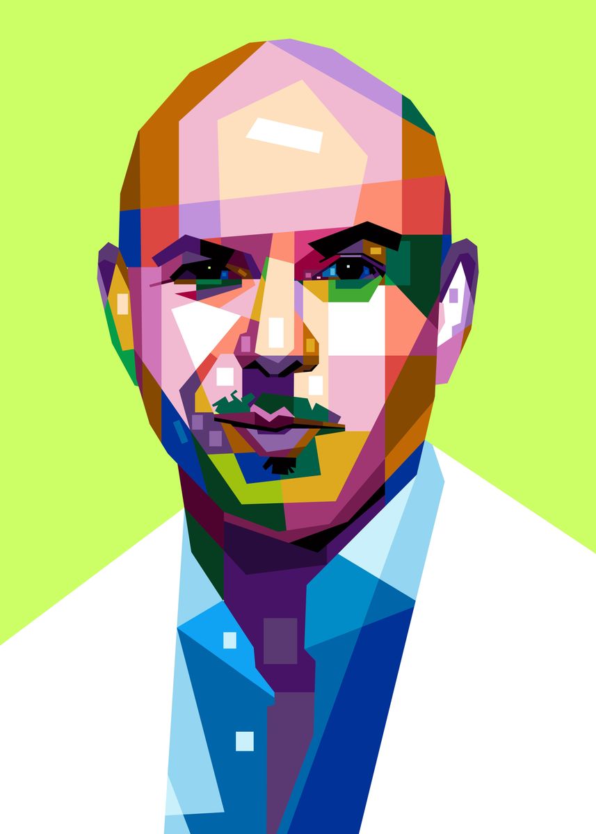 Pitbull The Rapper' Poster by baturaja vector | Displate