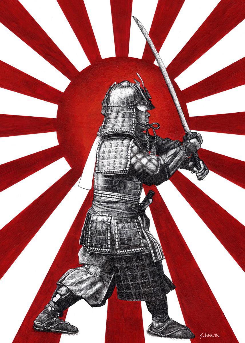 'Rising Sun Warrior' Poster, picture, metal print, paint by Sheryl ...