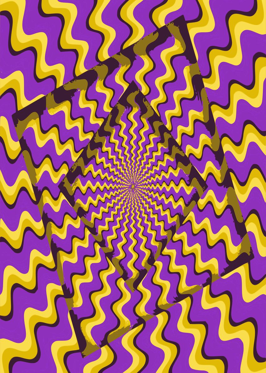 'Optical Illusion Purple' Poster by Atomic Chinook | Displate