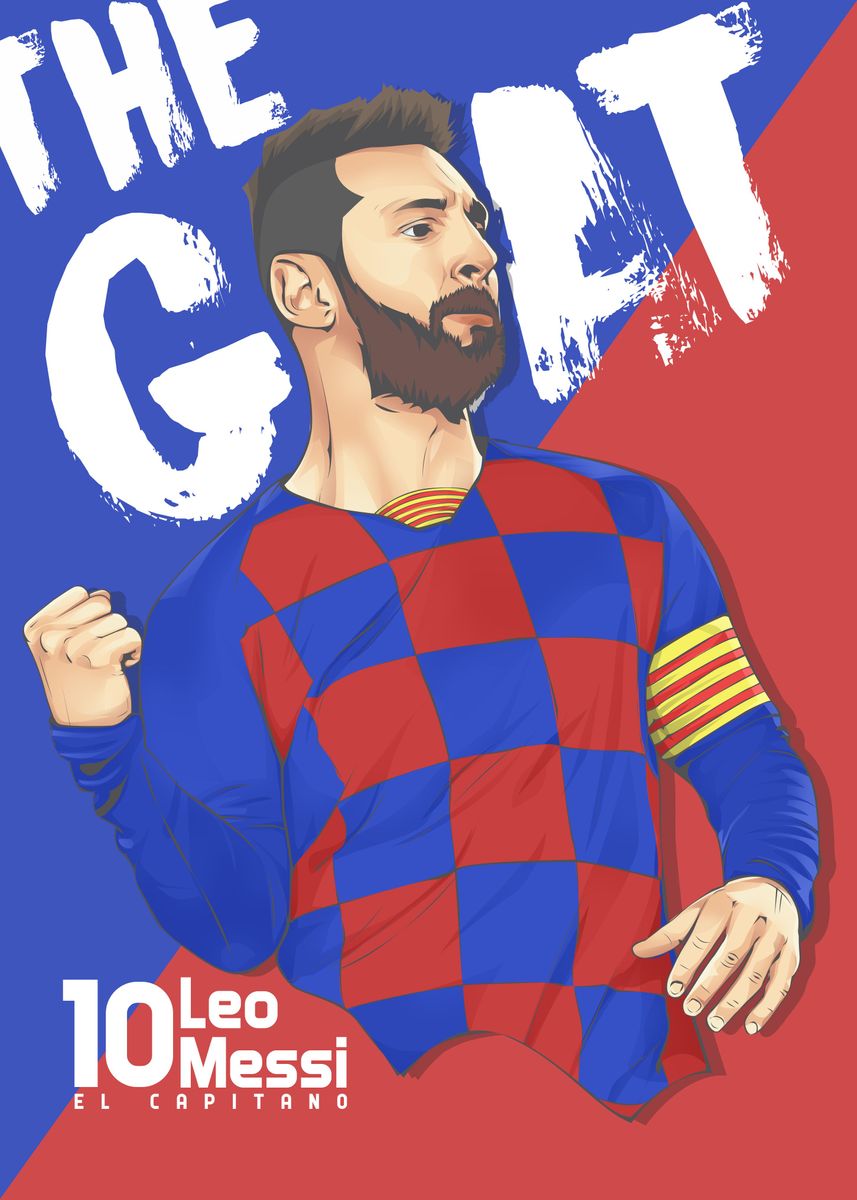 messi the goat cartoon' Poster by Zhidane Al dhaer | Displate