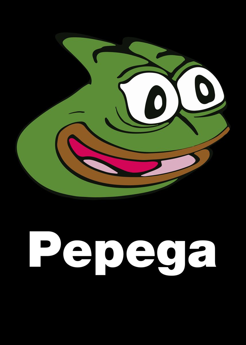 Pepega Funny Stream Emote' Poster, picture, metal print, paint by Husti