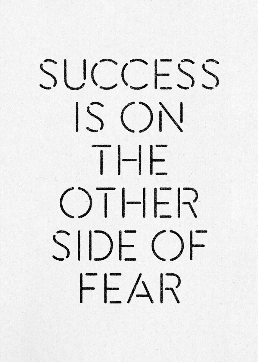 Success And Fear Poster By Optic Riot Displate